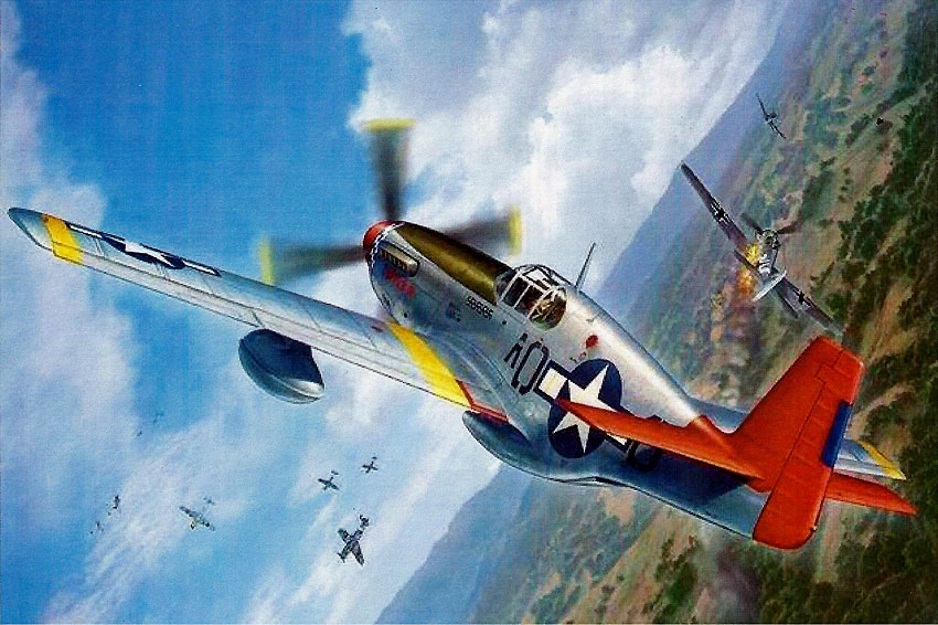 Le Mustang P.51-B de l'Escadrille des Red Tails