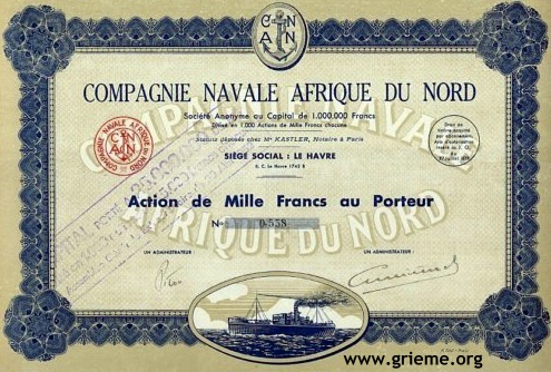 La Compagnie Navale d'Afrique du Nord