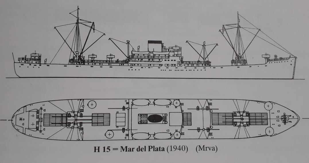 Le transport H 15 de la Kriegsmarine (ex Mar del plata) 8
